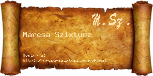 Marcsa Szixtusz névjegykártya